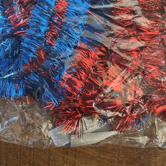 NWT bike decorating kit garland streamers Star red blue silver - Picture 5 of 6